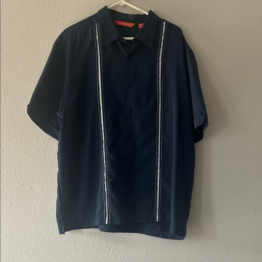 Chispa Men’s Navy Blue Button-Up Dress Shirt XXL